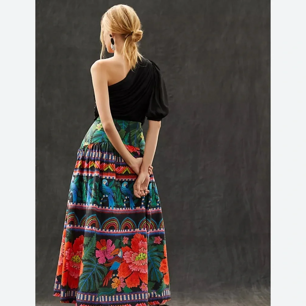 Farm Rio Floral Multicolor Maxi Skirt - Picture 3 of 5